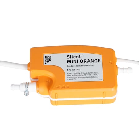 Aspen Silent+ Mini Orange Gen 5 Condensate Pump, Ultra Quiet 16dB, Variable Speed, 5th Gen Tech FP3430/MG