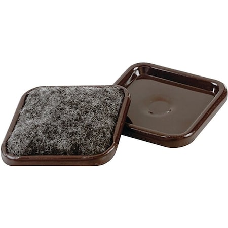 Shepherd Hardware Caster Cup, Brown, 4PK 9080