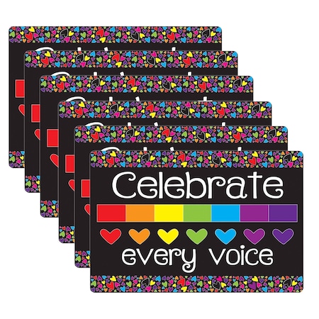 Smart Poly Computer Mouse Pad, 8in. x 10in., Celebrate Every Voice, 6PK 12503