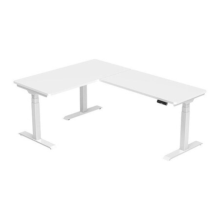 Flexispot Adj. Standing Desk, White, 330 lb Cap. E7LW557624WHT