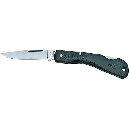 Case CASE 00254 Pocket Knife, 1-Blade, Black Handle 254