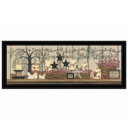 Homeroots Willow Tree Shelf Collection 2 Black Framed Print Wall Art 405139