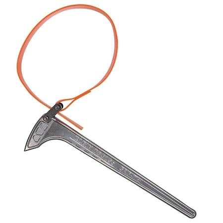 Klein Tools Strap Wrench, Nylon, Orange, I-Beam Handle S18HB