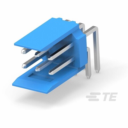 Te Connectivity PCB Mount Header, UL 94 V-0, Blue, Through Hole, Insulation Displacement Crimp 281742-3
