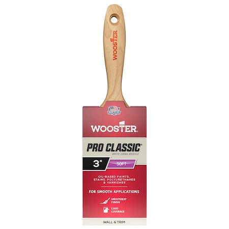 Wooster L1104 3 in. White Majestic Brush White China 71497155962