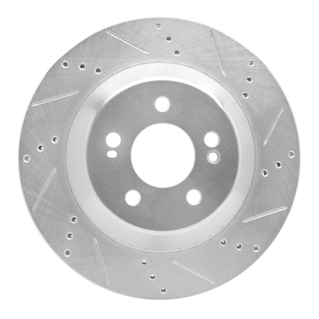 Dynamic Friction Co DFC Brake Rotor - Drilled and Slotted - Silver 631-63165R