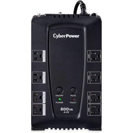 Cyberpower UPS System, 800VA, Line Interactive, Out: 120V AC In: 120V AC CP800AVR
