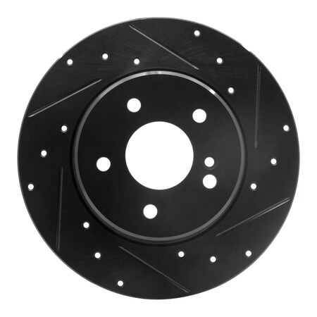 Premium Black Drilled & Slotted Brake Rotor, Disc Brake Rotor,