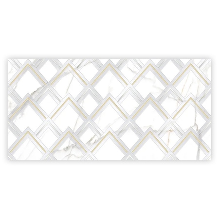 Apollo Tile 24x48 in. Polished White and Gold Porcelain Large Format Wall Tile 7.75 sq ft/case - 1 Pack COS88CHV2448
