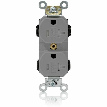 Leviton Straight Blade Receptacle, 5-20R, 20 A, 125V AC, Flush Mount, Self-Grounded MT563-SGY