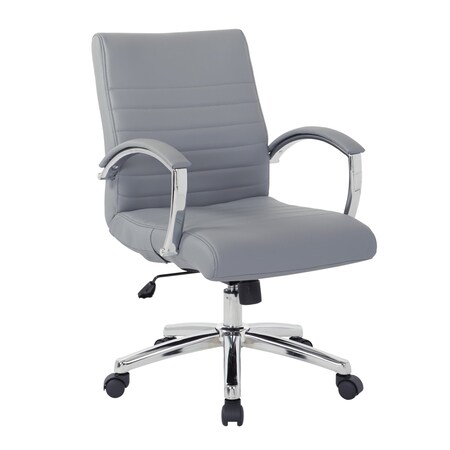Office Star Products FL Series Executive Low Back Chair, Charcoal FL92011C-u42