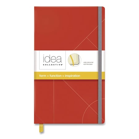 Oxford Idea Collective Journal, 1-Subject, Wide/Legal Rule, Red Cover, (120) 8.25 x 5 Sheets 56873
