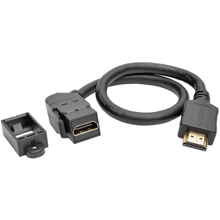Tripp Lite HIGH-SPEED HDMI WITH ETHERNET ALL-IN-ONE KEYSTONE/PANEL MOUNT EXTENSION CABLE M P162-001-KPA-BK