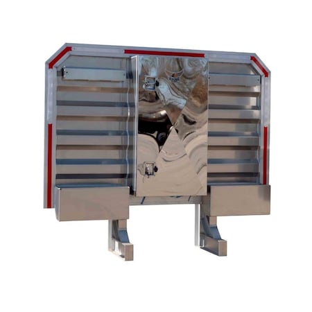 Mytee Products 68inx80in Aluminum Headache Cab Rack Mirror Finish Mini-Vault Box & Chain Hanger VK-MV-1D