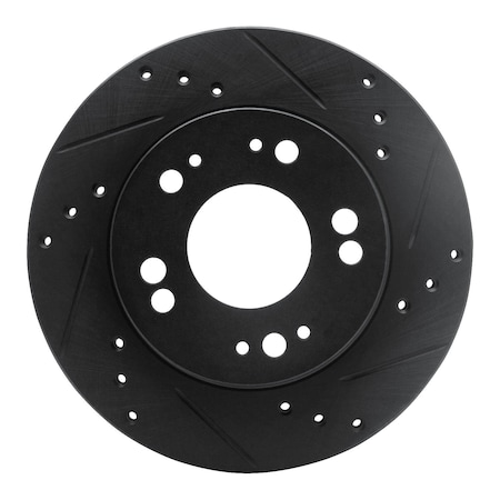 Dynamic Friction Co DFC Brake Rotor - Drilled and Slotted - Black 633-72023R