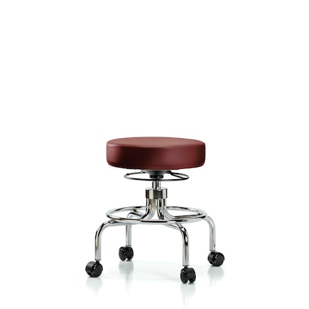 Blue Ridge Ergonomics Vinyl Screw-Lift Stool, Med Bench, Casters, Borscht BR-VSLMD-CR-RC-8815
