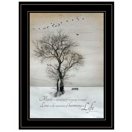 Homeroots Harmony 2 Black Framed Print Kitchen Wall Art 407470