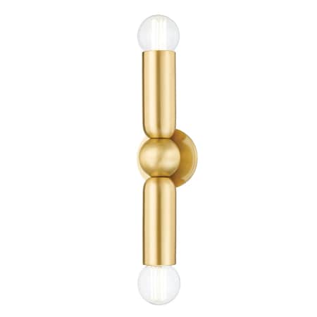 Mitzi Lolly 2 Light Wall Sconce 11.5 In. Aged Brass H720102-AGB