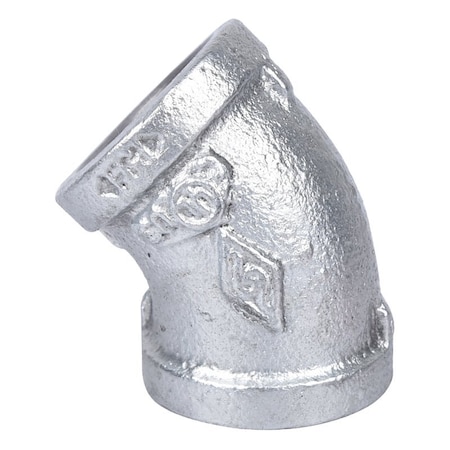 Prosource Exclusively Orgill Pipe Elbow, 34 in, Threaded, 45 deg Angle, SCH 40 Schedule, 300 psi Pressure 4-3/4G