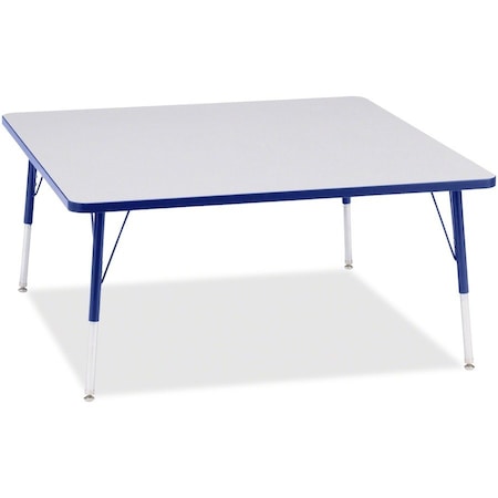 Jonti-Craft Berries Square Activity Table, 48 in. x 48 in., A-height, Freckled Gray/Blue/Gray 6418JCA003