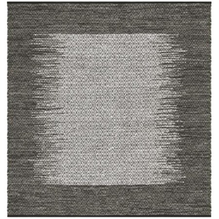 Safavieh 6 x 6 ft. Square Vintage Leather Hand Woven Area RugLight Grey & Grey VTL387A-6SQ