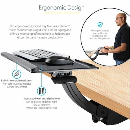 Startech.Com Under Desk Keyboard Tray - Adjustable KBTRAYADJ2