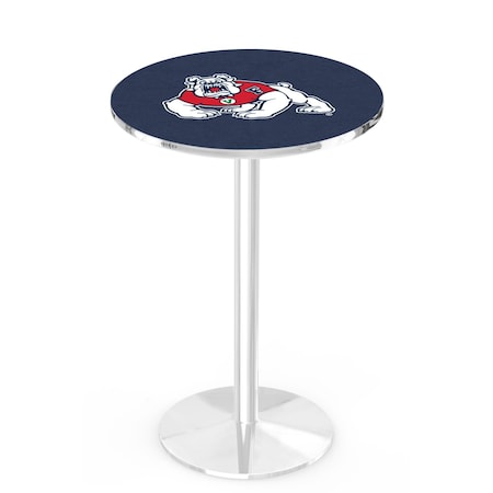 Holland Bar Stool Co 36" Chrome Fresno State Pub Table, 36" dia. Top L214C3636FresSt