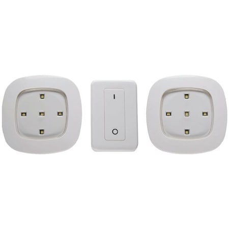 Fulcrum Remote Control Lighting System, 120 VAC, AA and AAA Battery, 5-Lamp, LED Lamp, 35, White 30022-308