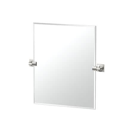Gatco Waterline 24" Frameless Rectangle Mirror, Satin Nickel 5599SM