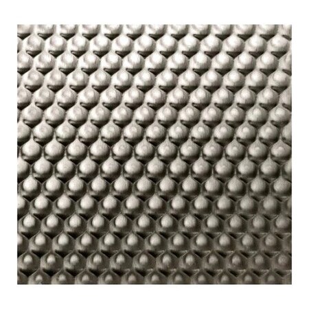 Zoro Select Silver SS Sheet, 48 in Overall W Oxford 304#4-26Gx48x120
