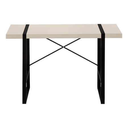 Homeroots 49" Taupe and Black Computer Desk 489870