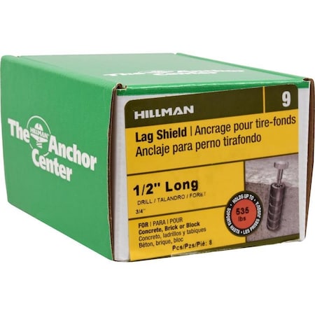 Hillman 0.75 in. D X 3 in. L Zinc Round Head Ribbed Anchor, 8PK 370215