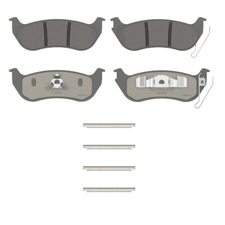 Wagner Brake OEX Rear Disc Brake Pad Set Premium Ceramic,  OEX981