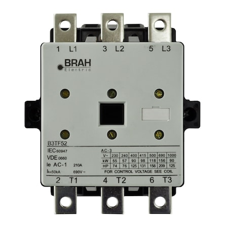 Brah Electric , Replacement 170A 600V 3P with 24VAC Coil for World Series Contactor 3TF5222-0AC2 B3TF5222-0AC2