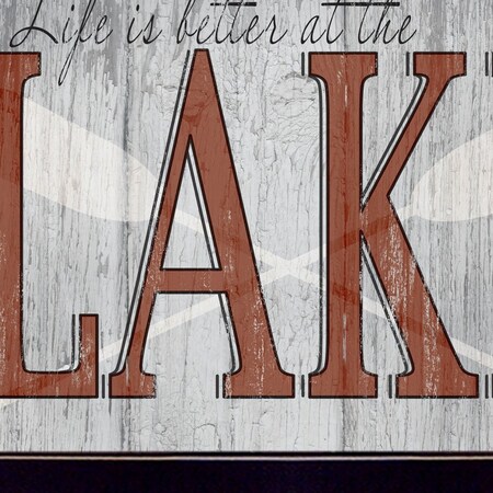 Homeroots Life is Better at the Lake 3 Black Framed Print Wall Art 416170