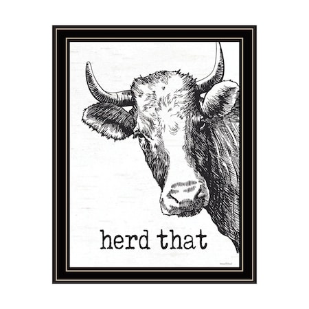 Homeroots Herd That Black Framed Print Bathroom Wall Art 530078