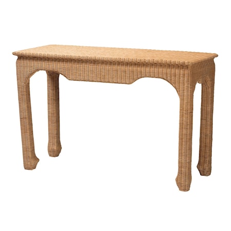 Bali & Pari Abena Ming Style Natural Rattan Console Table 259-14213-ZORO