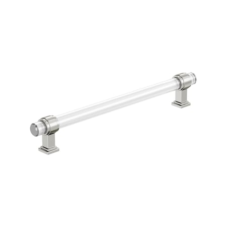 Amerock Glacio 8 inch 203mm Center-to-Center Clear/Polished Chrome Cabinet Pull BP36661C26