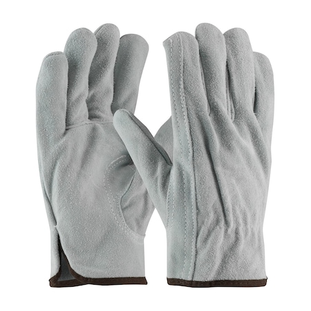 Pip Premium Grade Split Cowhide Leather Drivers Glove, Keystone Thumb, 12PK 69-189/S