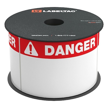 Creative Safety Supply LabelTac OSHA Header Supply, Red; White LT35DANGB