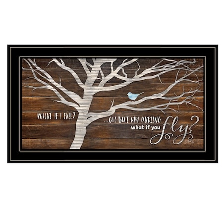 Homeroots What if You Fly 2 Black Framed Print Wall Art 405332