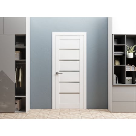 Sartodoors French Interior Door, 30" x 96", White QUADRO4117ID-WS-3096