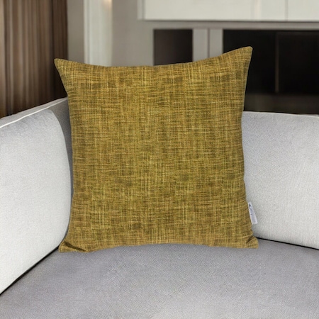 Homeroots 18" Green Weave Cotton Throw Pillow 529302