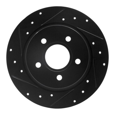 Dynamic Friction Co DFC Brake Rotor - Drilled and Slotted - Black 633-54066L