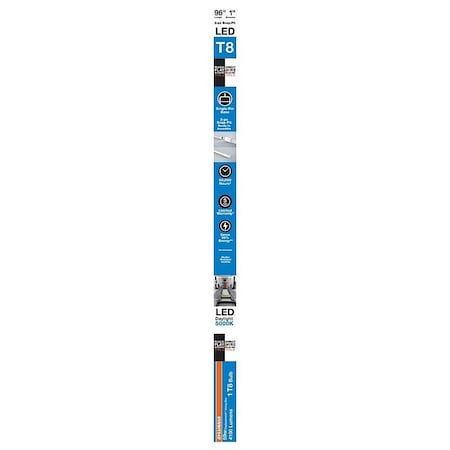 Sylvania LED Bulb, Linear, Type AB Universal, T8 Lamp, FA8 Single-Pin Lamp Base, Frosted, Daylight 41097