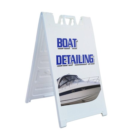 Signmission Boat Detailing, A-Frame & 2 Sign Inserts, Heavy-Duty Plastic Frame SBHD-C-2436-Boat Detailing