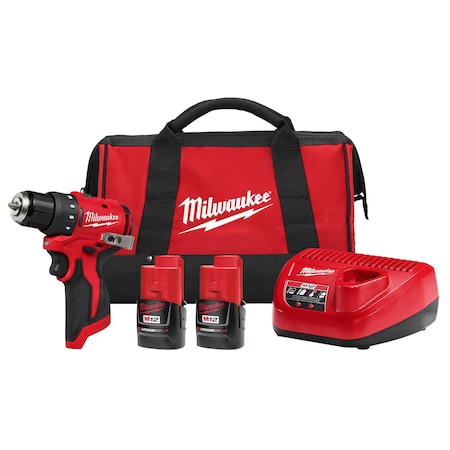Milwaukee Tool Drill-Driver Kit, 0.375 in, 1550 RPM 3401-22