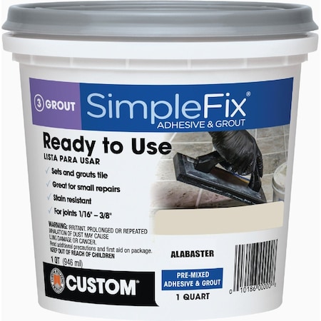 Custom Building Products Simplefix Quart Alabaster Pre-Mixed Sanded Tile Grout TAGAQT