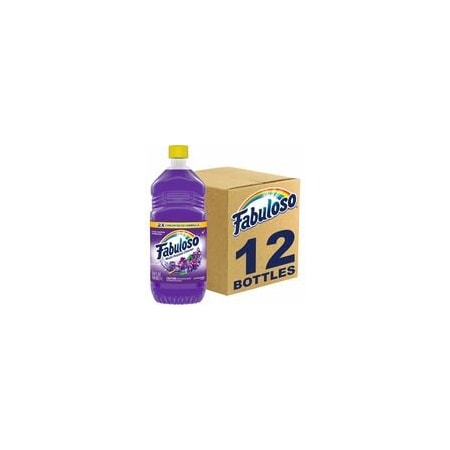 Fabuloso All-Purpose Cleaner, For Multipurpose, Multi Surface, 33.8 fl oz (1.1 quart), Lavender Scent, 12PK 153096