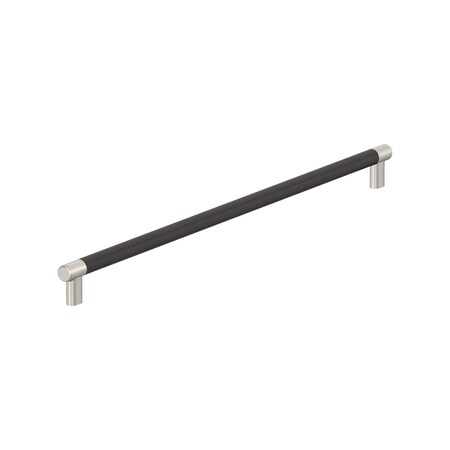 Amerock Esquire 24 inch 610mm Center-to-Center Satin Nickel/Oil Rubbed Bronze Appliance Pull BP54042G10ORB